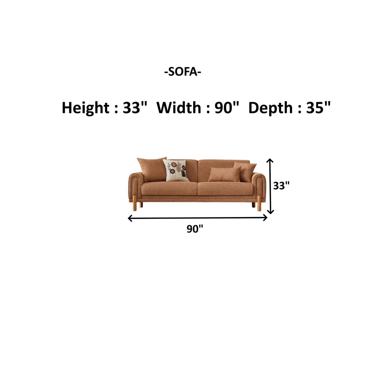 Soho Convertible Sofa in Somon from Furnia - Luna Furniture
