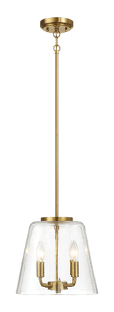 Soiree Four Candle Lights Pendant With Clear Glass - Satin Brass from Midinmod - Luna Furniture