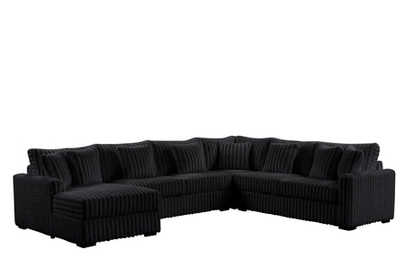 Solana Black Sectional from Happy Homes - Luna Furniture