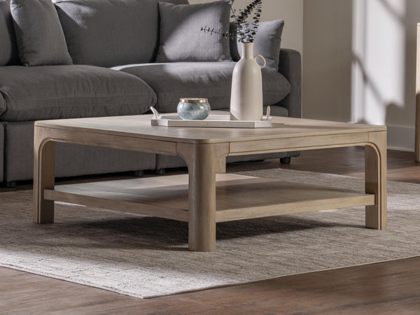 Solano Weathered Mango Square Wood Cocktail Coffee Table