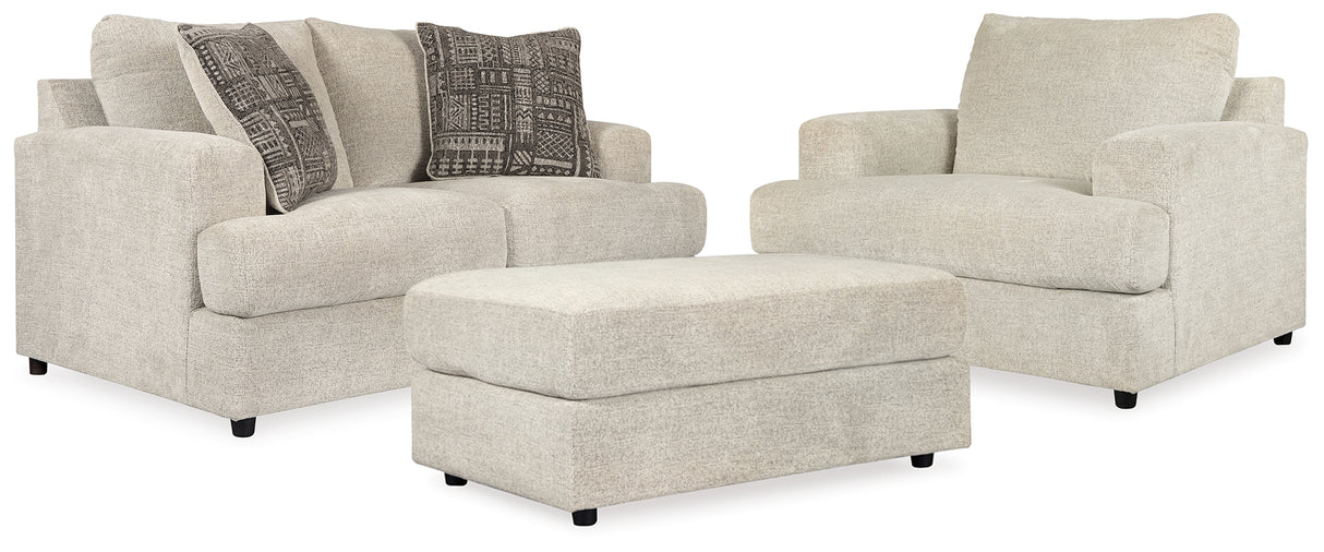 Soletren Loveseat, Oversized Chair and Ottoman from Ashley - Luna Furniture