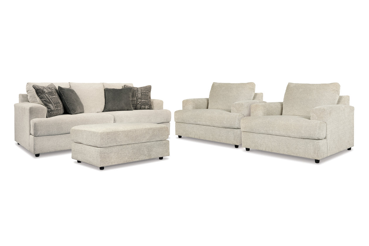 Soletren Stone Sofa, 2 Chairs, and Ottoman from Ashley - Luna Furniture