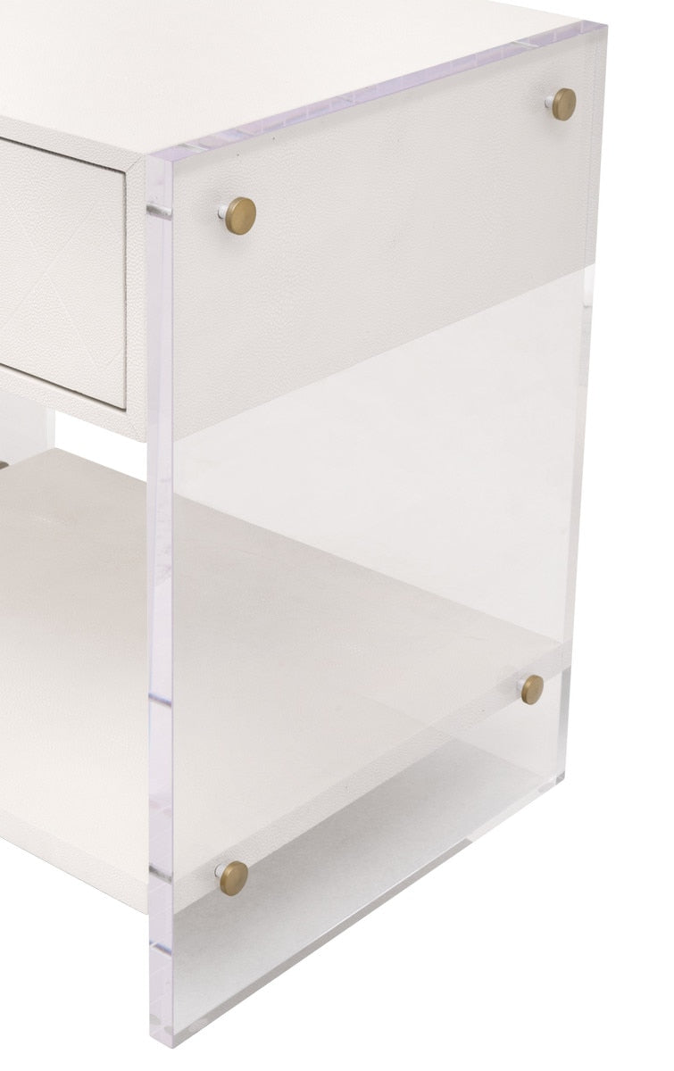 Sonia Shagreen 1-drawer Nightstand from Essentials For Living - Luna Furniture