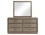 Sonoma 44″ Framed Mirror, Cocoa Gray Oak Finish With Mounting Brackets (Mirror Only) from Steve Silver - Luna Furniture