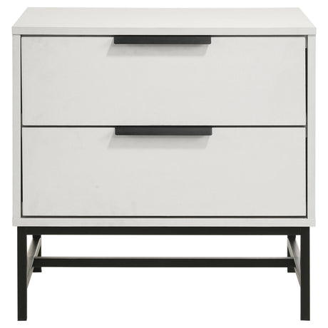 Sonora White 2-Drawer Nightstand Bedside Table from Coaster - Luna Furniture