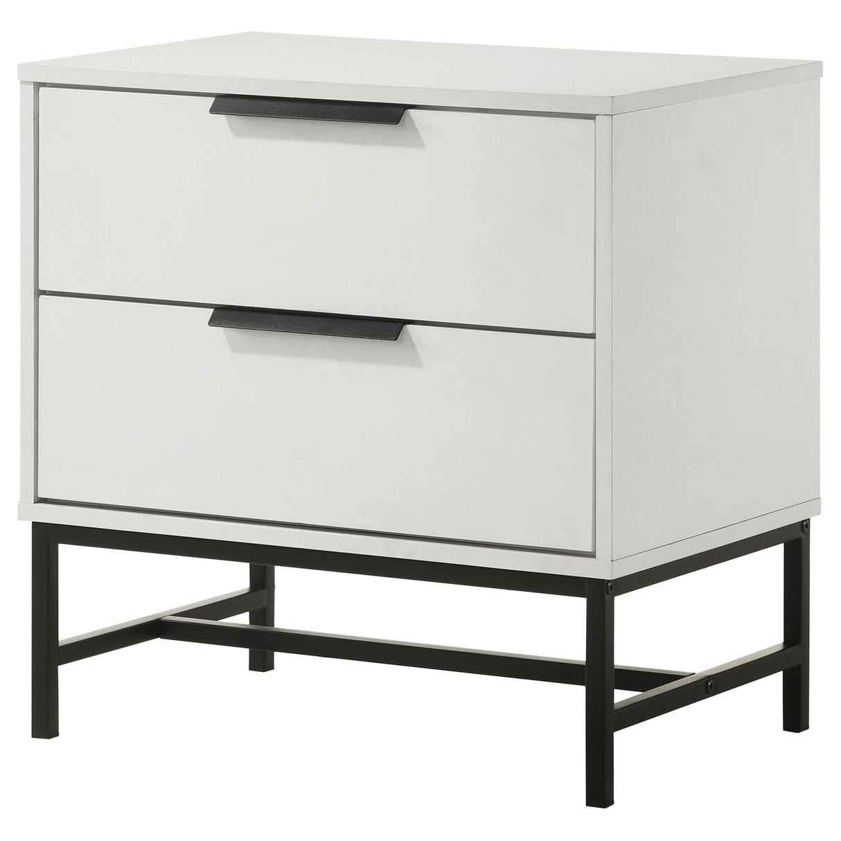 Sonora White 2-Drawer Nightstand Bedside Table from Coaster - Luna Furniture