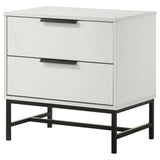 Sonora White 2-Drawer Nightstand Bedside Table from Coaster - Luna Furniture