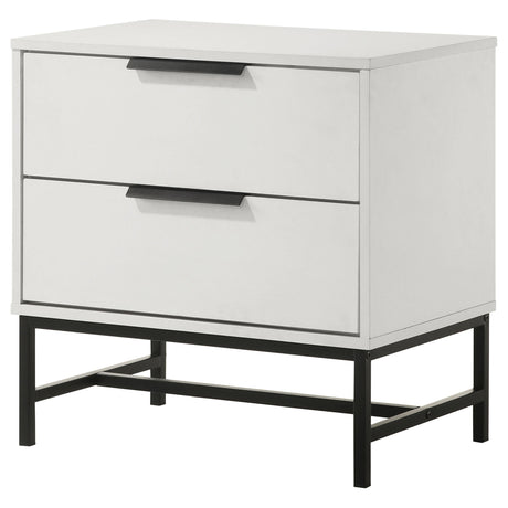 Sonora White 2-Drawer Nightstand Bedside Table from Coaster - Luna Furniture