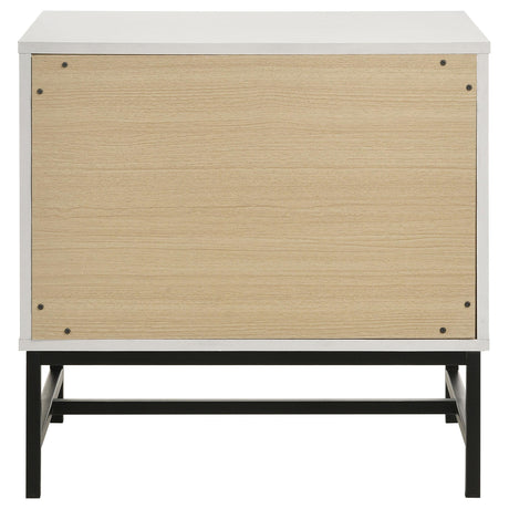 Sonora White 2-Drawer Nightstand Bedside Table from Coaster - Luna Furniture