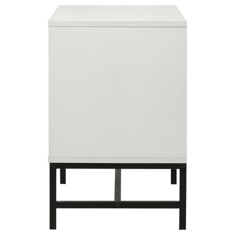 Sonora White 2-Drawer Nightstand Bedside Table from Coaster - Luna Furniture