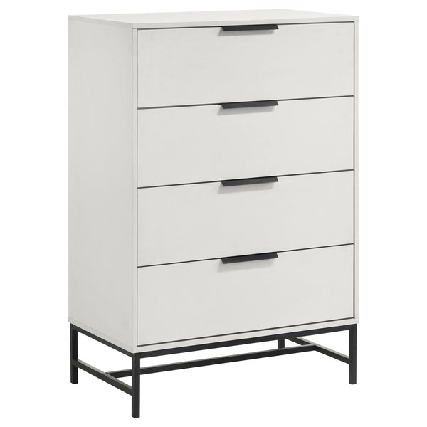 Sonora White 4-Drawer Bedroom Chest