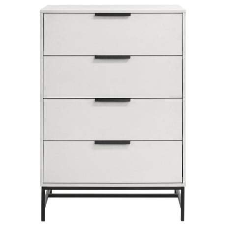 Sonora White 4-Drawer Bedroom Chest from Coaster - Luna Furniture
