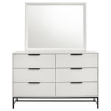 Sonora White 6-Drawer Dresser with Mirror from Coaster - Luna Furniture