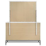 Sonora White 6-Drawer Dresser with Mirror from Coaster - Luna Furniture