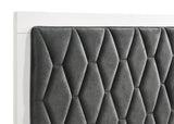 Sonora White Eastern King Upholstered Panel Bed from Coaster - Luna Furniture