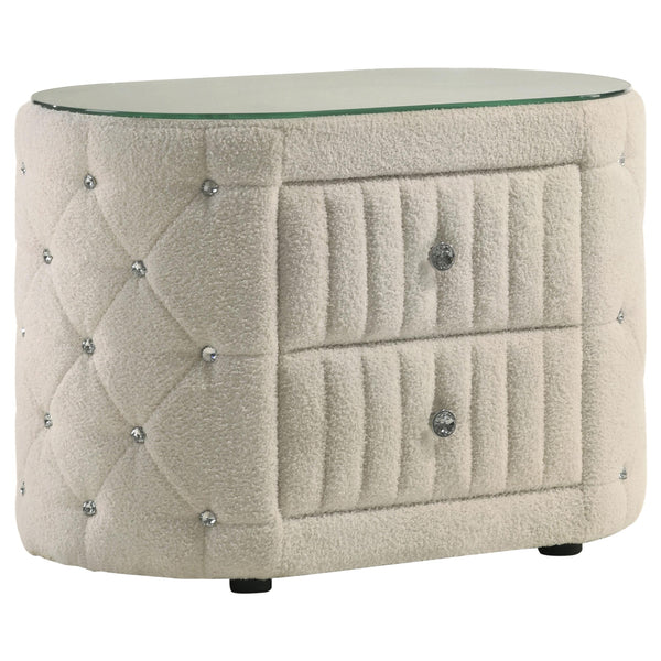 Sonya Ivory 2-Drawer Nightstand