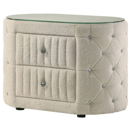 Sonya Ivory 2-Drawer Nightstand from Coaster - Luna Furniture
