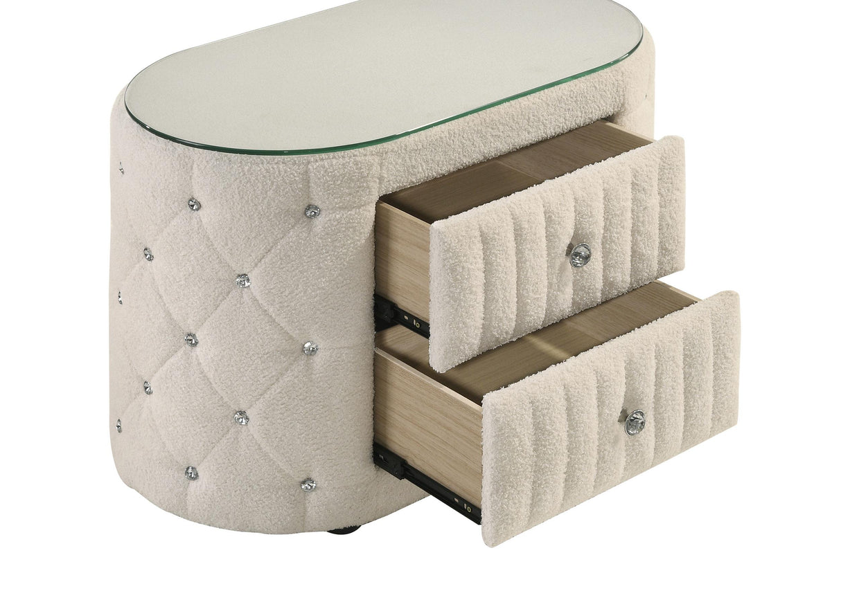 Sonya Ivory 2-Drawer Nightstand from Coaster - Luna Furniture