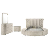 Sonya Ivory 4-Piece Upholstered Eastern King Bedroom Set from Coaster - Luna Furniture