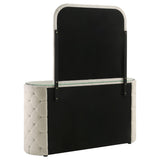 Sonya Ivory 6-Drawer Upholstered Bedroom Dresser with Mirror from Coaster - Luna Furniture