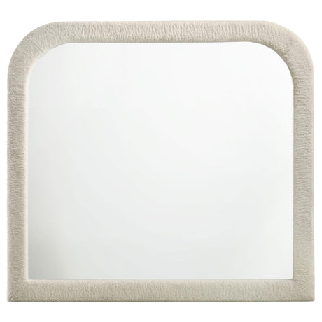 Sonya Ivory Upholstered Bedroom Dresser Mirror (Mirror Only) from Coaster - Luna Furniture