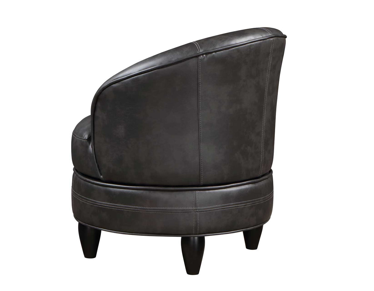 Sophia Gray Leatherette Swivel Accent Chair from Steve Silver - Luna Furniture