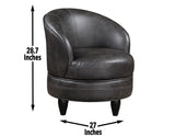 Sophia Gray Leatherette Swivel Accent Chair from Steve Silver - Luna Furniture