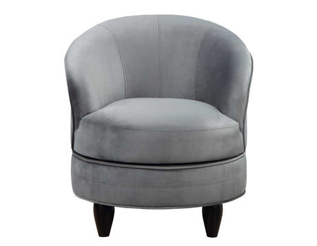 Sophia Gray Velvet Swivel Accent Chair from Steve Silver - Luna Furniture