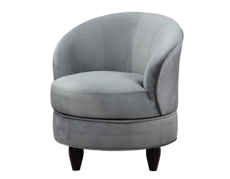 Sophia Gray Velvet Swivel Accent Chair from Steve Silver - Luna Furniture