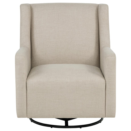 Sorrel Latte Upholstered Swivel Glider Arm Chair from Coaster - Luna Furniture