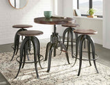 Sparrow Brown/Black Adjustable Height Dining Set from Steve Silver - Luna Furniture