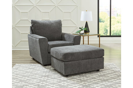 Stairatt Gravel Chair and Ottoman from Ashley - Luna Furniture