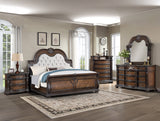 Stanley Coffee Brown Upholstered Sleigh Bedroom Set from Crown Mark - Luna Furniture