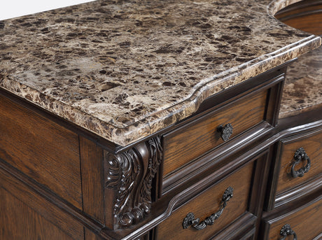 Stanley Coffee Brown Upholstered Sleigh Bedroom Set from Crown Mark - Luna Furniture