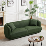 Stanmer Living Room Luxury Fabric Linen Couch in Green from Ashcroft Furniture - Luna Furniture