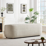 Stanmer Living Room Luxury Fabric Linen Couch in Cream from Ashcroft Furniture - Luna Furniture