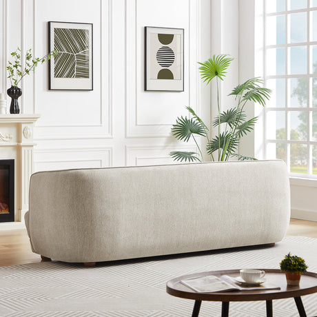 Stanmer Cream Luxury Fabric Linen Sofa from Ashcroft Furniture - Luna Furniture