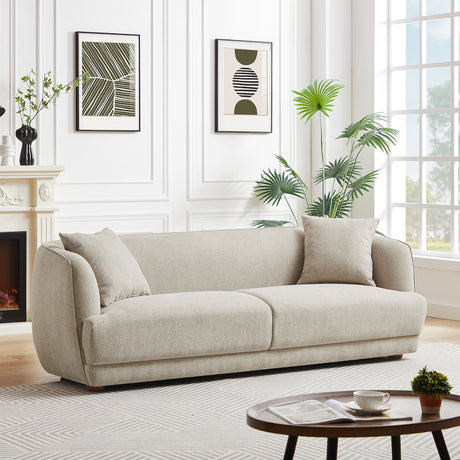 Stanmer Cream Luxury Fabric Linen Sofa from Ashcroft Furniture - Luna Furniture