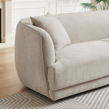 Stanmer Living Room Luxury Fabric Linen Couch in Cream from Ashcroft Furniture - Luna Furniture