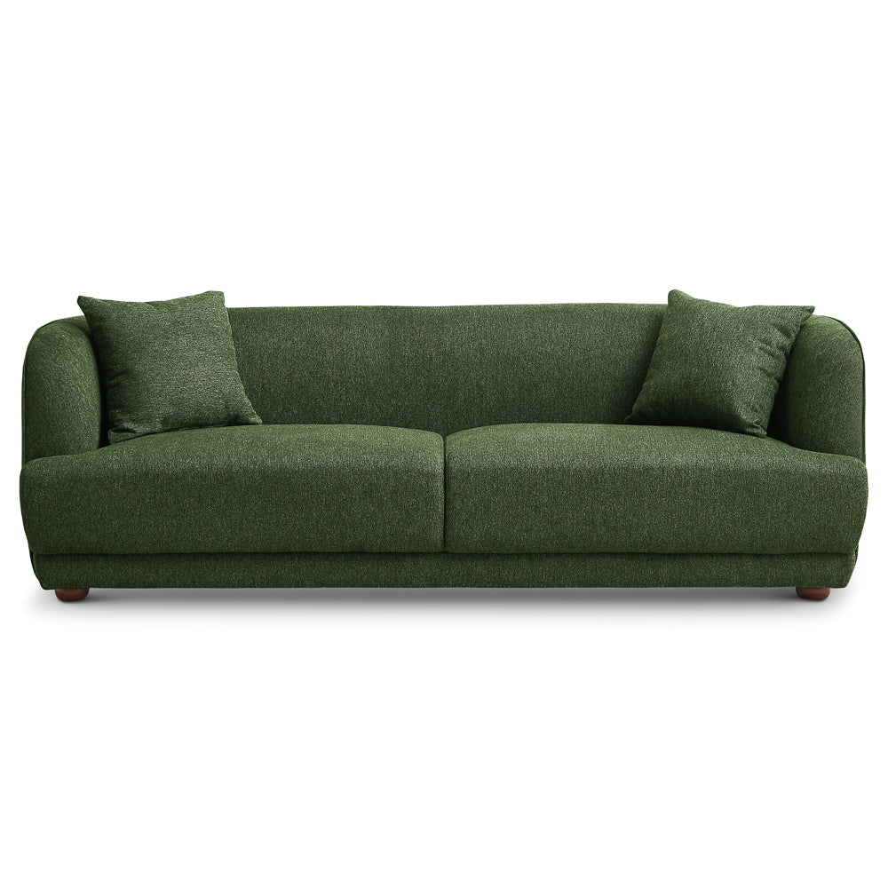 Stanmer Living Room Luxury Fabric Linen Couch in Green from Ashcroft Furniture - Luna Furniture