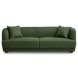 Stanmer Living Room Luxury Fabric Linen Couch in Green from Ashcroft Furniture - Luna Furniture