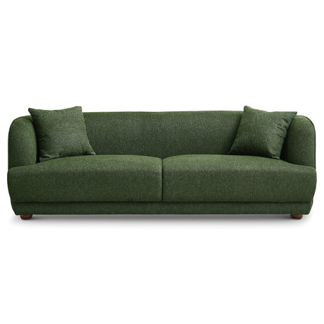 Stanmer Living Room Luxury Fabric Linen Couch in Green from Ashcroft Furniture - Luna Furniture
