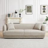 Stanmer Living Room Luxury Fabric Linen Couch in Cream from Ashcroft Furniture - Luna Furniture