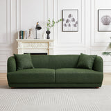 Stanmer Living Room Luxury Fabric Linen Couch in Green from Ashcroft Furniture - Luna Furniture