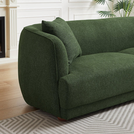 Stanmer Green Luxury Fabric Linen Sofa from Ashcroft Furniture - Luna Furniture