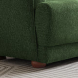 Stanmer Living Room Luxury Fabric Linen Couch in Green from Ashcroft Furniture - Luna Furniture
