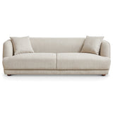 Stanmer Living Room Luxury Fabric Linen Couch in Cream from Ashcroft Furniture - Luna Furniture
