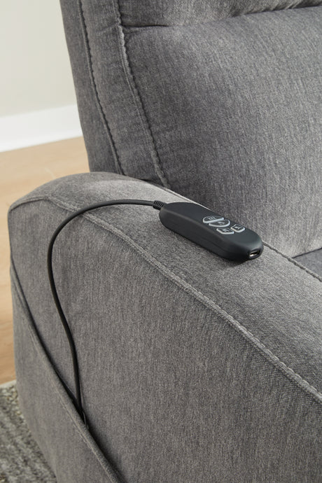 Starganza Gray Power Lift Recliner from Ashley - Luna Furniture