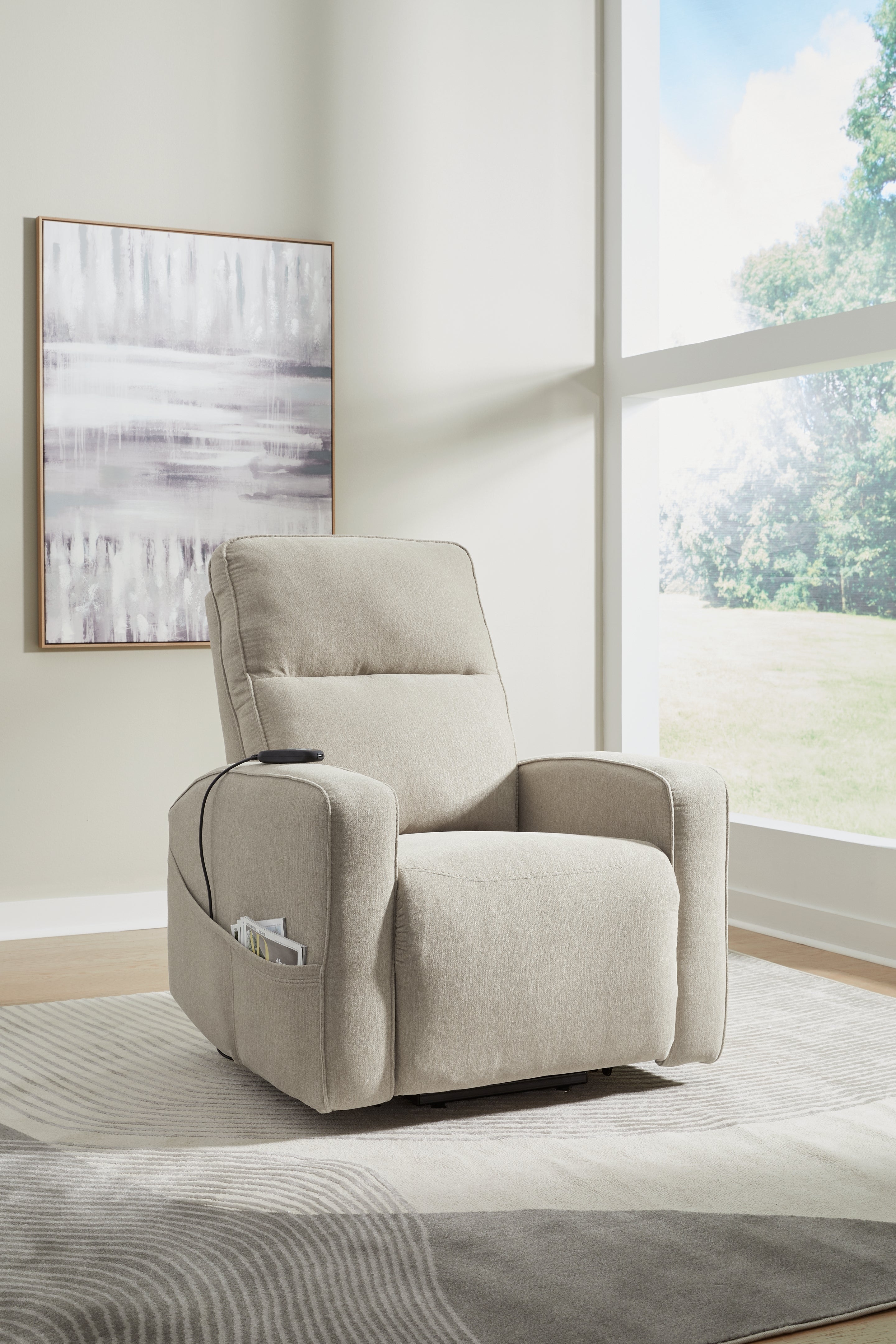 Ashley Starganza Smoke Power Lift Recliner - Luna Furniture