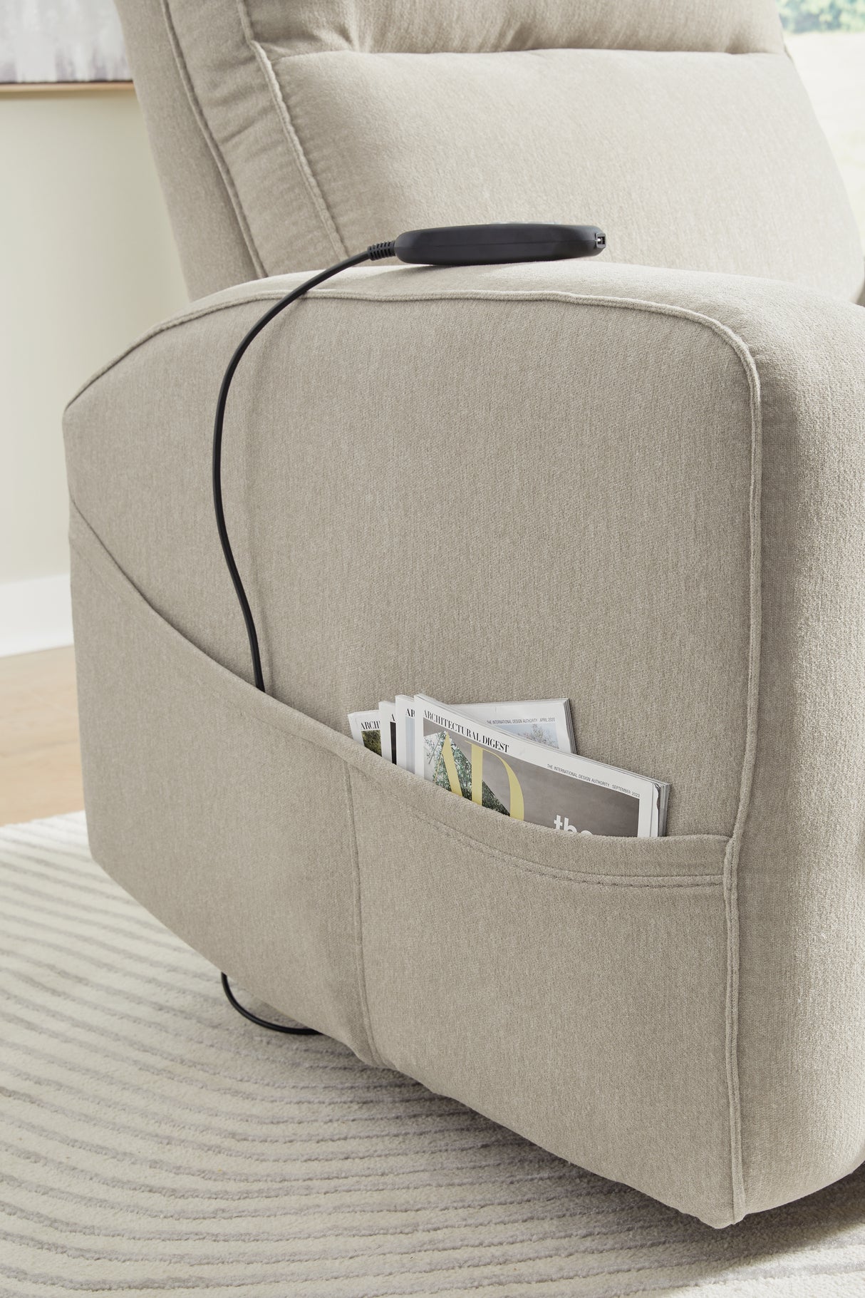 Starganza Smoke Power Lift Recliner from Ashley - Luna Furniture